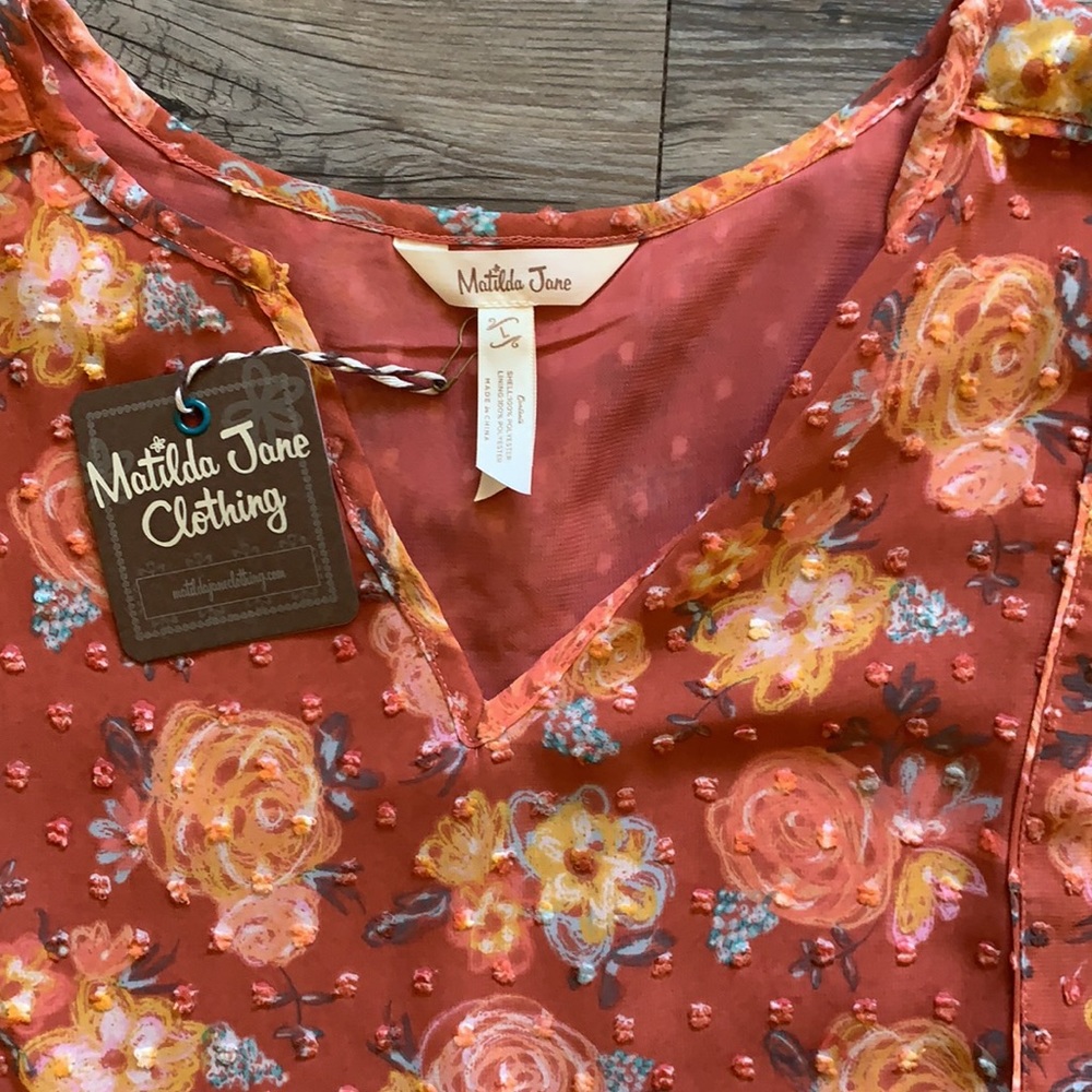 Matilda Jane Floral Sheer Top - Picture 2 of 8